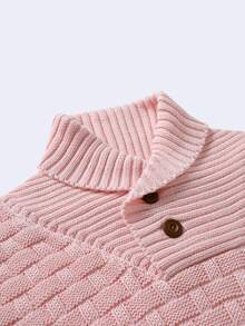 Manfinity Homme Men's Casual Versatile Solid Color Sweater, Autumn/Winter - Pink - View 3