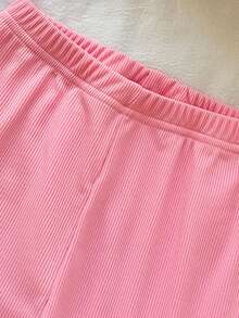 SHEIN Vintaside Kids 女童黃色漸層花卉長袖運動衫與黃色羅紋內搭褲套裝，春/秋休閒可愛穿搭 - 彩色 - 查看 7