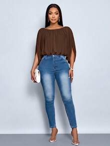 SOLERSUN Women's Summer Fashion Elegant Chic Daily Simple Ruched Blouse Social Festival Tops Casual Daily Wear Chic Y2K Loose Vest For Club Party Streetwear Night Going Out,Holidays Party Hen Do Wedding Bachelorette Bridal All Seasons,Vacation Daily Beach-Ready Travel - Brown - View 7
