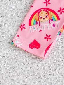 SHEIN | PAW Patrol 女童字母卡通印花長袖衛衣與長褲休閒日常套裝 - 彩色 - 查看 7