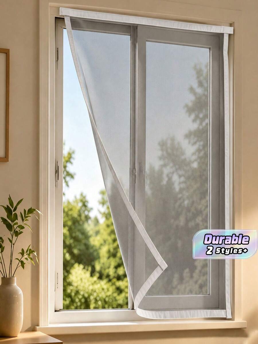Mosquito-Proof Screens, Mosquito Window Nets, Grey Fibreglass Mesh To Keep Mosquitoes And Insects Out - Gray Mesh With White Edges - View 1