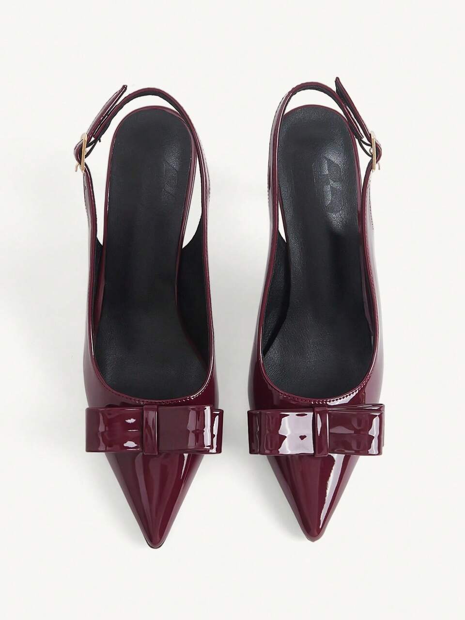 CUCCOO CHICEST Burgundy Pointed Toe Stiletto Round Cut Double-Layer Bow Women's High-Heeled Shoes Fashionable And Sexy Four-Season Commuting Daily Versatile