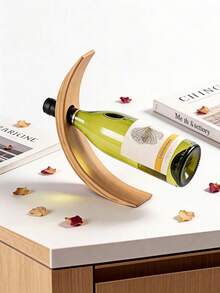 Haus Hana 1个红酒架，竹制酒架装饰，简约酒庄俱乐部展示架装饰，创意酒瓶架，酒瓶架 - 彩色 - 查看 1