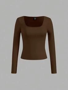 SHEIN EZwear 3 件装修身女士长袖休闲 T 恤，适合夏季 - 彩色 - 查看 10