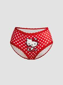 Chillnights HELLO KITTY AND FRIENDS | SHEIN سروال داخلي للبنات بتصميم فراولة حمراء محظوظة! 3 قطع احتفالية - متعدد الألوان - مشاهدة 4