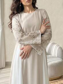 Yasmyna 女款花卉印花休閒派對阿拉伯風洋裝 - 彩色 - 查看 3