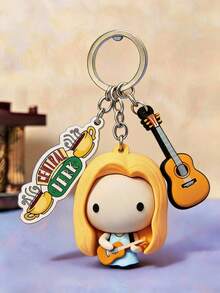 FRIENDS X Joivida FRIENDS 1pc 3D Creative Keychain Pendant, Cute Coffee Cup Charm With Cartoon Detail, Stylish Stereoscopic Design For Bag D Ration - Multicolor - View 3