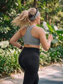 In My Nature Women's Plus Size Outdoor Sports Leggings - Black - View 2