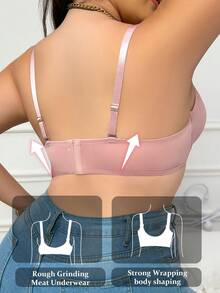 DesireSculpt 1pc Romantic Underwire Bra - Pink - View 2