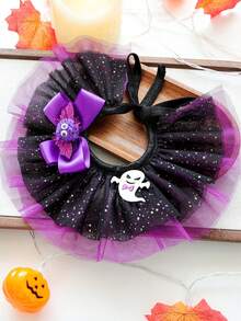 PETSIN 1PC Fall Winter Halloween New Pet Accessory, Soft Tulle Neck Wrap Decor For Puppies Kittens Pet Supplies - Multicolor - View 6