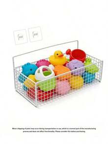 2 Sets Bathtub Toy Storage Racks And Organizers, 2 Packs Metal Wire Mesh Bathtub Toy Storage Containers, Large Capacity Rust-Proof Hanging Baskets Designed For Bathtub, Shower, Bathroom, Toilet, Kitchen - Multicolor - View 9