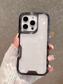 軍規防震硬 PC 1件裝 3合1 透明防摔手機殼，適用 iPhone 17 Air 16 15 14 13 12 11 Pro Max，禮品首選 - 黑色 - 查看 8