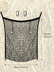 1 Hay Net, Suitable For Horses And Goats - Slow Feeder, Large Opening Design, Easy To Fill, Nylon Feeding Bag - Multicolor - View 11