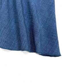 Selianne Shoulder Strap Bowknot Solid Color Woven Linen Textured Back Waist Gathered A-Line Skirt 70s Women's Mid-Length Dress Brunch Dusty Blue Summer - Blue - View 5