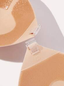 Lignisse Breathable Sticky Bra With Ventilation Design, Invisible Strapless Self-Adhesive Push Up Silicone Bra For Women Backless Deep V Summer Party Dress - Apricot - View 4