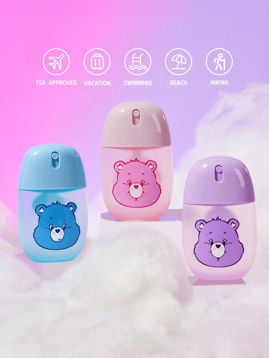 SHEIN X Care Bears 50ml/1.8oz 可愛熊便攜旅行噴霧瓶,PET材質,細霧噴頭,噴出細膩霧狀,可裝填清潔液、蚊香液、保養水等液體,適合旅行與日常使用 - 彩色 - 查看 1