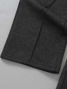 Elladie kids 女童水洗炭黑色愛心圖案中袖運動衫運動褲兩件套，日常穿著，夏季，幼兒園，7歲生日，公主風 - 灰色 - 查看 9