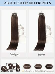 Micro Loop Human Hair Extensions Premium Virgin Remy Hair 2# Dark Brown Reusable Invisible Micro Link Bead Hair No Glue No Tape Design 50Pcs 14-22 Inch Anti Shedding Soft Texture Ideal For Full Head Makeover Holiday& Hairstyle For Girls & Women - S2 - View 13