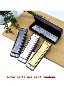 1pc Metal Diatonic 10-Hole Professional Blues Harmonica, Suitable For Beginners Mini Instruments, Guitar Pick, Round Harmonica, Harmonica, Instrument, Clarinet, Harmonica, Instrument, Clarinet, Music Instrument, Triangle Instrument - Multicolor - View 4