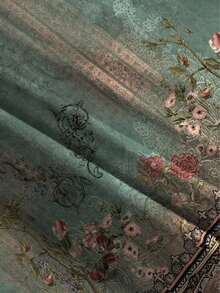 EMERY ROSE Busana Wanita dengan Motif Boho Elegan, Motif Bunga Hijau Sage, Dicetak pada Kaos Model Rompi Bergaya Musim Panas. Liburan - MultiWarna - View 4