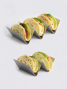Zazumi 1pc Wave Shaped Taco Holder - Silver - View 1