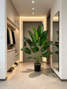 Simulated Traveler Banana Green Plant Plantain Leaf Fake Tree Nordic Style Paradise Bird Home Floor Decoration Project Landscaping - Green - View 2