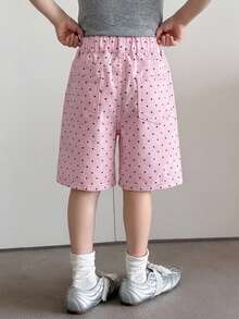Dazy Kids 女童牛仔褲 春/夏新款 後口袋水鑽喇叭牛仔褲 (大號) - 粉色 - 查看 1