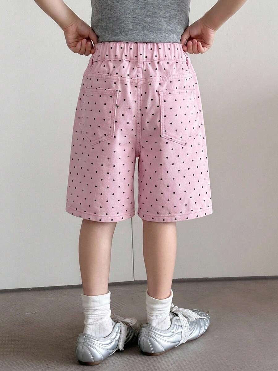 Dazy Kids 女童牛仔褲 春/夏新款 後口袋水鑽喇叭牛仔褲 (大號) - 粉色 - 查看 1