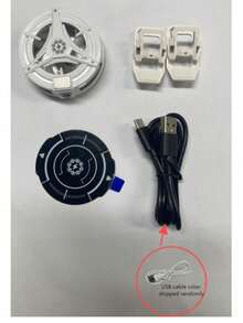 RGB 手機散熱器 - 便攜式 RGB 手機散熱風扇 | 磁吸式手機散熱器，擁有更大的散熱面積，適用於手機/平板電腦/iPad，輕巧便攜 - 彩色 - 查看 11