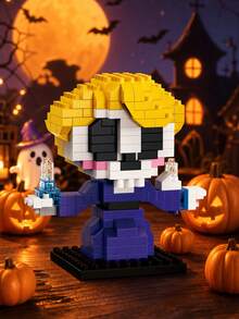 MINKOJA Halloween Cute Building Blocks Kit, Mini Q Version Skeleton Pumpkin Ghost Figures, Easy Assembly Educational Toy, Desktop Ornament, Halloween Party Favors Gift - Multicolor - View 9