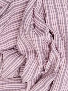 Nöista Blusa de rayas finas rosa con bordado de panal y volantes, estilo retro francés. Primavera, verano, otoño, top versátil, vuelta al colegio - Rosa - Ver 11