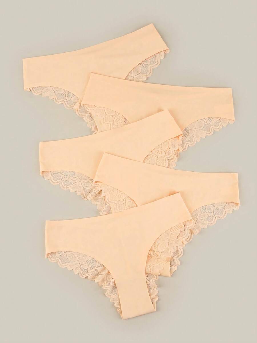 Bralution 女款蕾絲拼接休閒日常三角內褲 - 彩色 - 查看 1