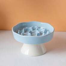 Ceramic Slow Feeder Bowl, Elevated Cat Bowl For Neck Protection, Anti-Tipping, Pet Food Bowl - multicolor - View 14