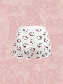 HELLO KITTY AND FRIENDS | SHEIN 女款卡通印花舒適四角內褲 - 粉色 - 查看 4