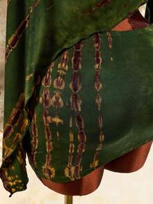 Amplova Women's 2 Pieces Dark Green Branch Sexy Bohemian Boho Art Style Cover-Up Set Vacation Summer - Army Green - View 7