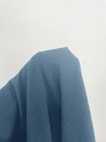 Shapeblank Pantalones de pierna ancha de unicolor versátiles y casuales de talla grande - Azul - Ver 7