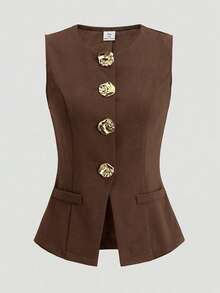 Teen Girls Knit Tops - Brown - View 5