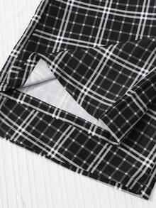 Celana Panjang Longgar Model Kaki Lebar Gaya Amerika Kasual untuk Remaja Perempuan, Cocok untuk Kembali ke Sekolah. - Hitam - View 9