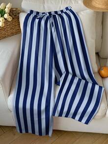 Solflare Pantalones casuales a rayas de talla grande para vacaciones - Multicolor - Ver 4