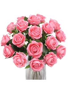 2/6/10 Stücke künstliche Rosen, blaue/rosa künstliche Rosen mit Stielen, geeignet für die Dekoration in Wohnungen, Hochzeitszentren, Hotels und Büros. - Verschiedenfarbig - Übersicht 2