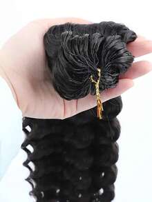 Boho Braids Natural Color Deep Wave Unfelt Wig Crochet Human Hair Extensions Feather Crochet Hair For Miracle Knots Soft Defined Waves Lightweight Natural Looking Easy Installation Reusable Hair Extensions 16-24 Inch - SNatural - View 4