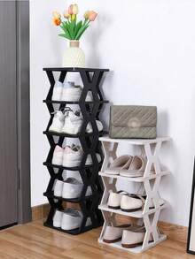 Multi‑Layer X‑Shape Shoe Rack, Space‑Saving Slim Shoe Organizer, Portable Stable Shoe Storage Shelf For Entryway Dorm Apartment - Multicolor - View 7