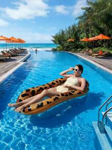 1pc Inflatable Pool Float – Striped Mesh Water Hammock & Mermaid Gradient Glitter Floating Lounge, Summer Pool Floats For Adults - No lounge chair - View 18