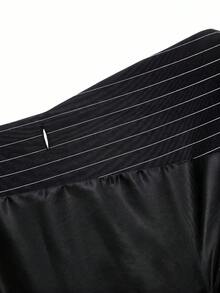 LYSMO Women's Striped Casual Versatile Commute & Travel Blazer - Black - View 8