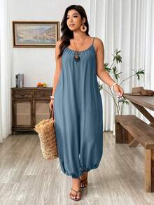 Weeklong Mono casual texturizado holgado con fruncido para otoño - Azul - Ver 7