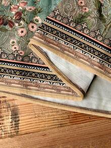 EMERY ROSE Busana Wanita dengan Motif Boho Elegan, Motif Bunga Hijau Sage, Dicetak pada Kaos Model Rompi Bergaya Musim Panas. Liburan - MultiWarna - View 5
