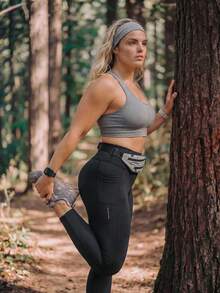 In My Nature Women's Plus Size Outdoor Sports Leggings - Black - View 1