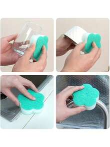 20/10/12/6/5/1 buah Spons Pembersih Motif Bunga Biru Merak, Ringan, Sangat Menyerap, Dapat Digunakan Kembali, Cocok Untuk Dapur, Kamar Mandi, Mobil, Luar Ruangan, Sekolah, dll., Pendamping Dapur yang Sempurna - Beraneka warna - View 5