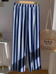 Solflare Pantalones casuales a rayas de talla grande para vacaciones - Multicolor - Ver 2