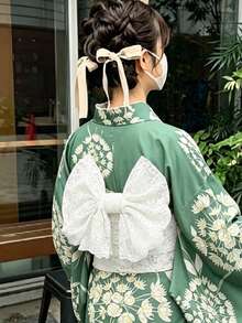 Irokai 日式傳統夏季女款浴衣和服配件腰帶 白色 派對婚禮 傳統文化 - 白色 - 查看 2
